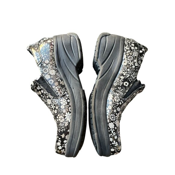 Easy Works by Easy Street Work Nursing Shoe Slip-Resist Clog Sz 7.5 floral black - Picture 6 of 9